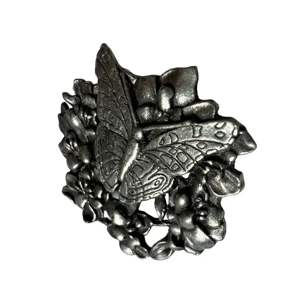 Limited Edition Brooch Pin 1998 Pewter Birds and Blooms